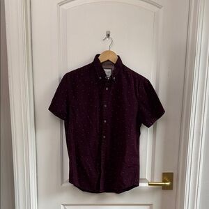 Denim & Flower Red Casual Button Down Shirt